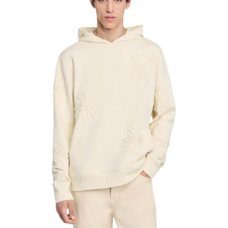 Sandro Floral embroidered Jersey Hoodie-1