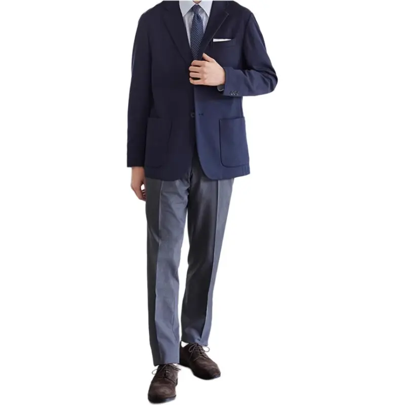 UNIQLO Suit Trousers Men Navy Blue-2