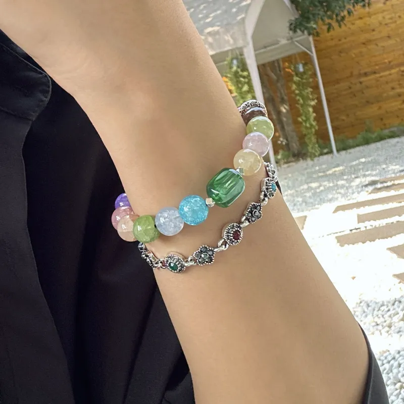Mù Shàng Yún Yě Colored Glaze Bracelets Women's-4