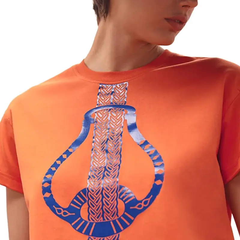 HERMES SS23 Crop Tops Women's Vivid Orange-2