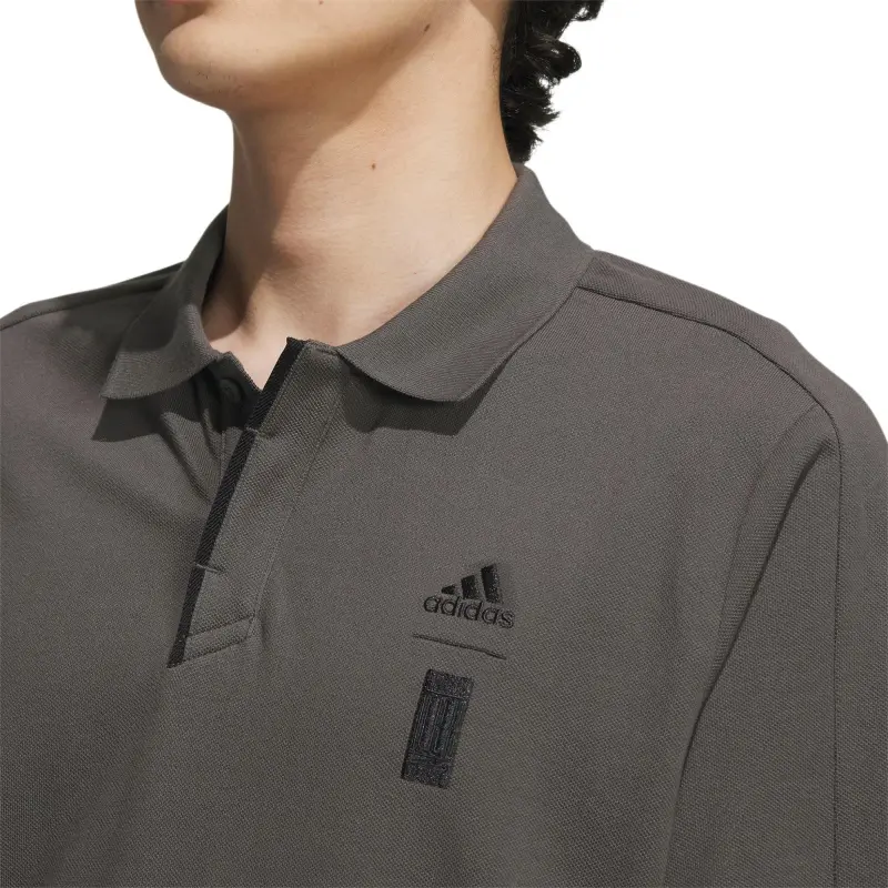 Adidas Polo Shirt Men's Stone Gray-4