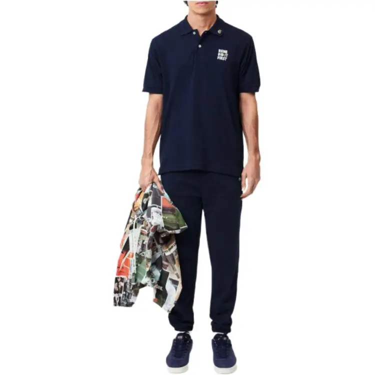 LACOSTE Slogan embroidered Polo Shirt-1