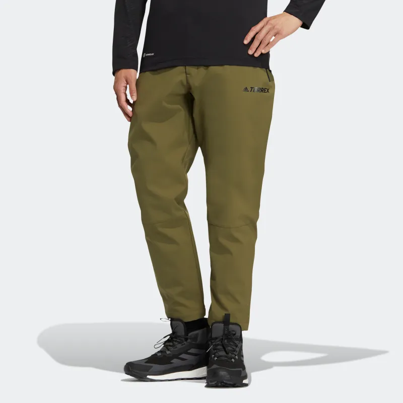 Adidas Brushed Pants Knitted Sweatpants Men's Army Green-1