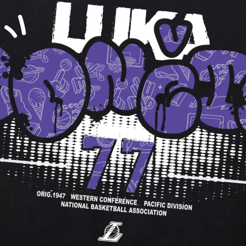 NBA Los Angeles Lakers Team Culture Collection T Shirt Unisex Black-2
