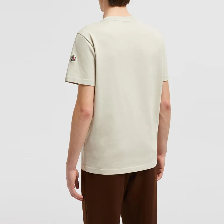 Moncler T Shirts Men Beige-2