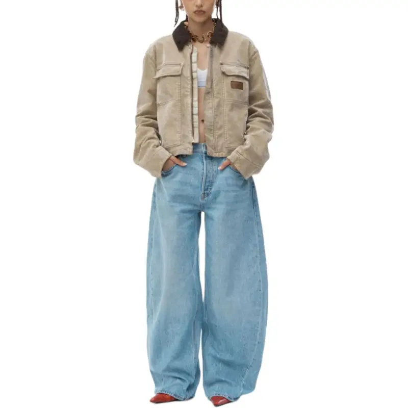Alexander Wang Oversized Rounded Low Rise Jean Classic Light Indigo-2