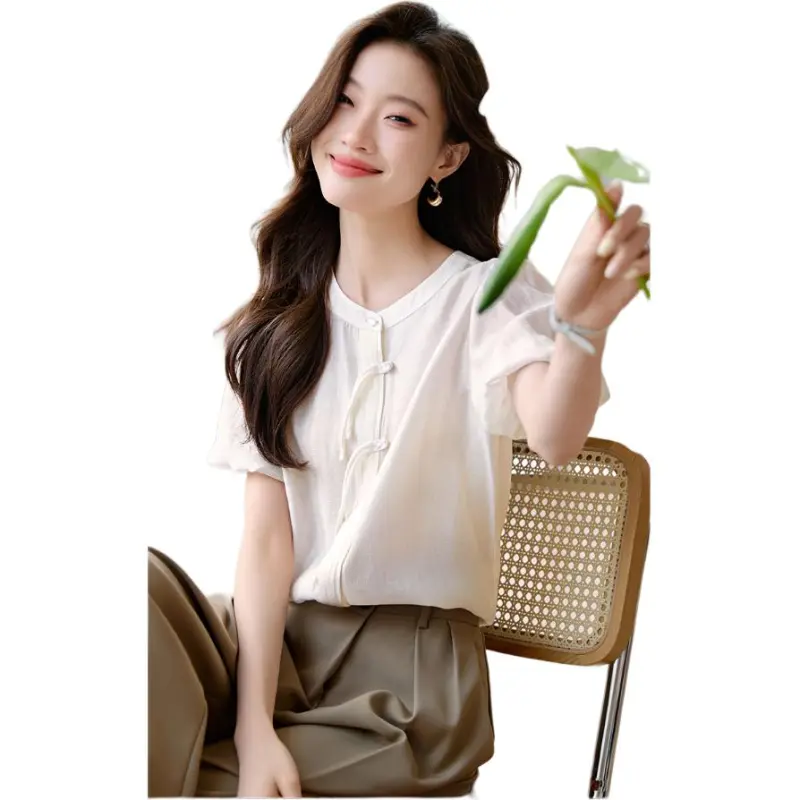 Mo Han Yi Mei Shirt Women's Ecru-4