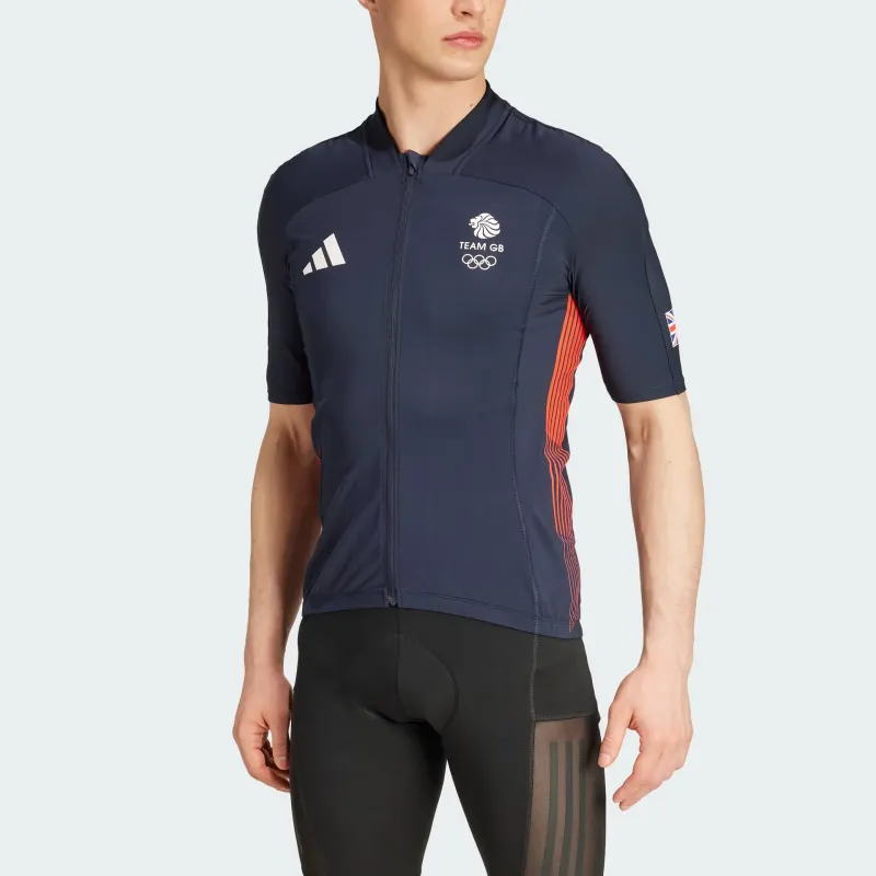 Adidas UK Training Top Olympics Collection Team GB Cycling Jersey Cycling Clothing Men's Legend Ink-1
