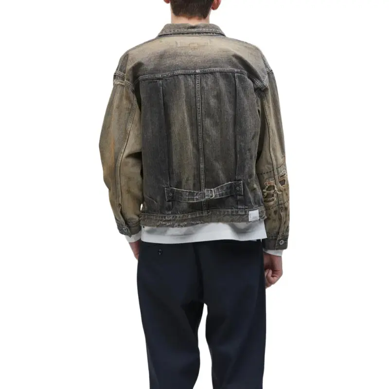 NEIGHBORHOOD Distressed Denim Jacket-3