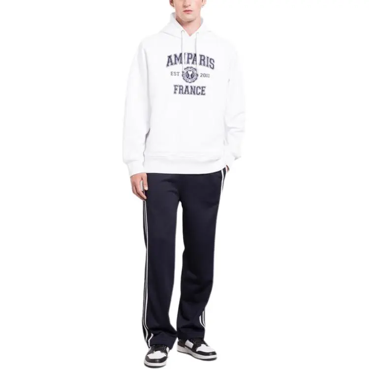 AMIPARIS Paris Logo Printed Long Sleeved Drawstring Hoodie-4