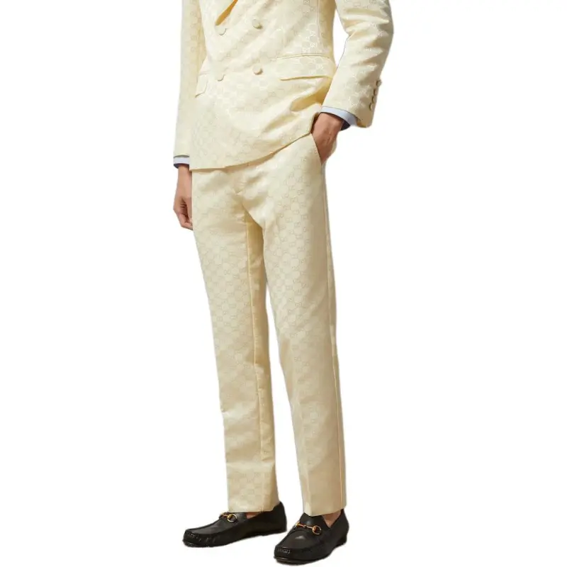 GUCCI Casual Pants Men's Beige Yellow-1