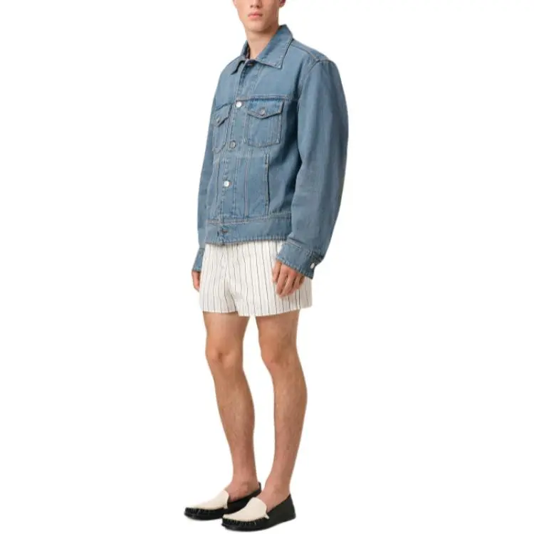 Ami Paris Trucker Long Sleeved Denim Jacket-3