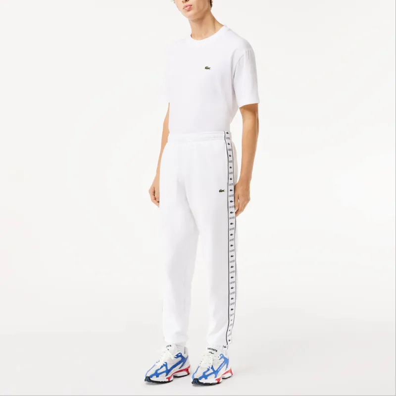 LACOSTE Knitted Sweatpants Men's White-4