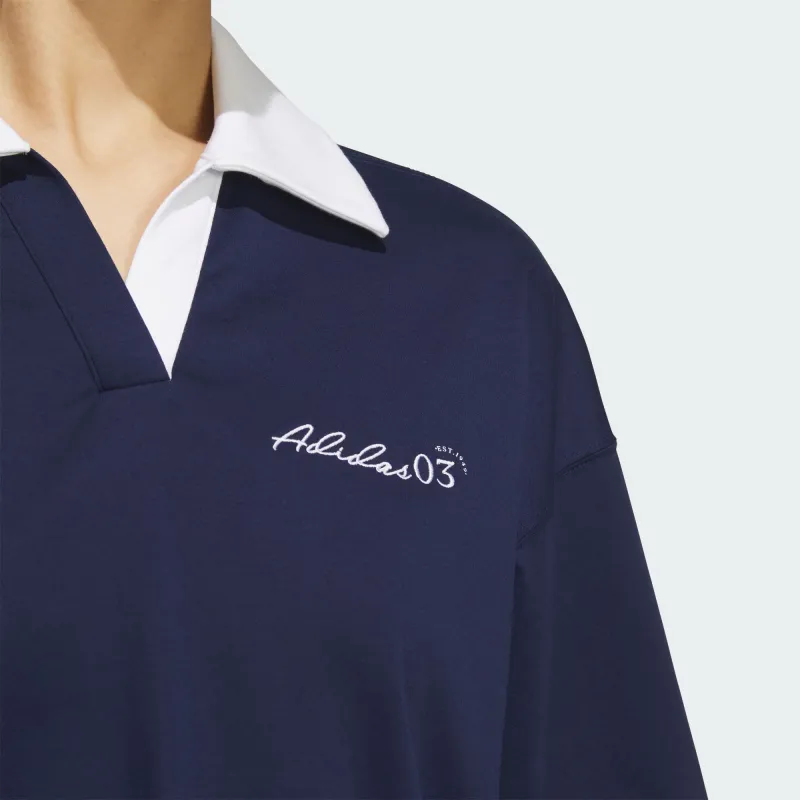 Adidas VERBIAGE Polo Shirt Women's Dark Indigo-3
