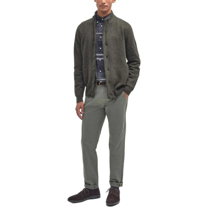 BARBOUR Logo Patch Button-Up Cardigan-4