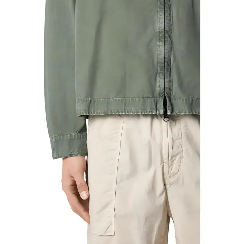 STONE ISLAND Compass Patch Zip Up Shirt Jacket-2
