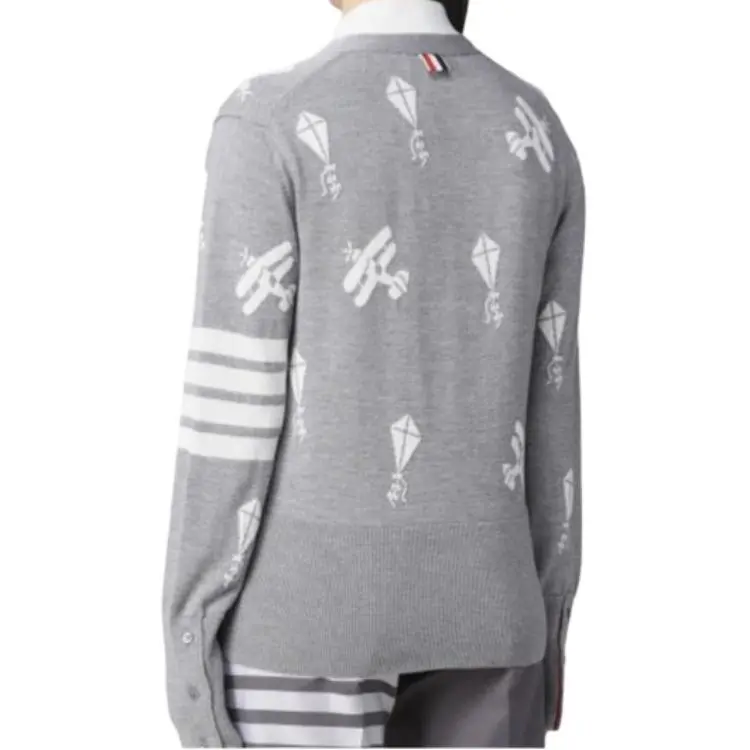 THOM BROWNE Cashmere Sweaters Women's Gray-3