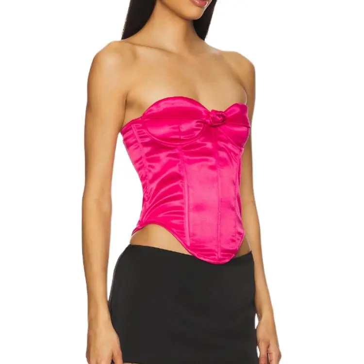 Miaou Strapless Top Women's Fuchsia-2