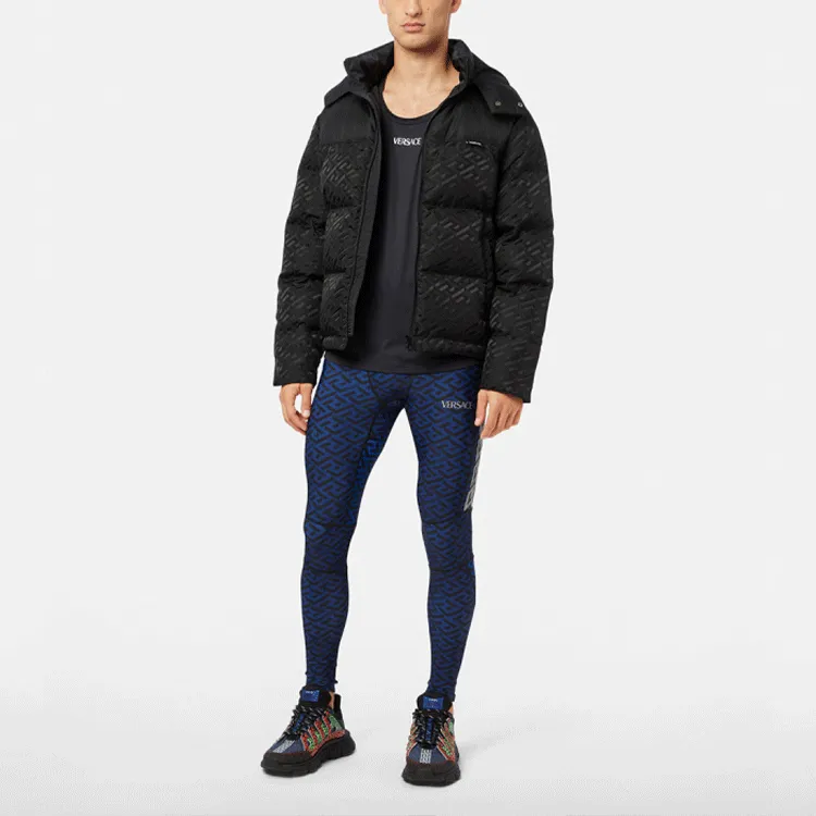 VERSACE VERSACE SS22 Knitted Sports Pants Men's Blue-1