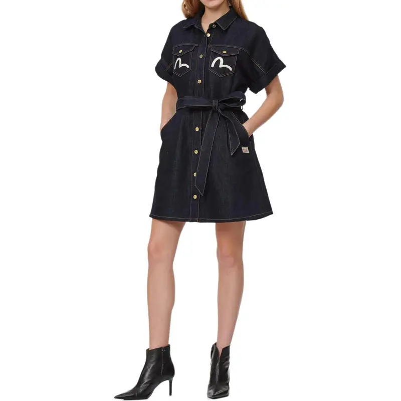 EVISU Denim Short Skirts Women's Denim Blue-3