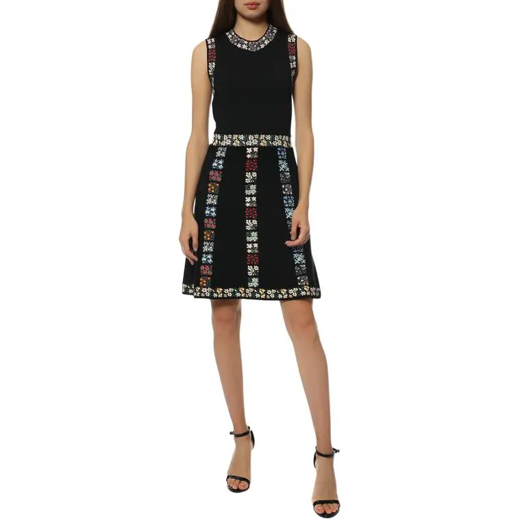Valentino Sleeveless Dress Women's Black-4