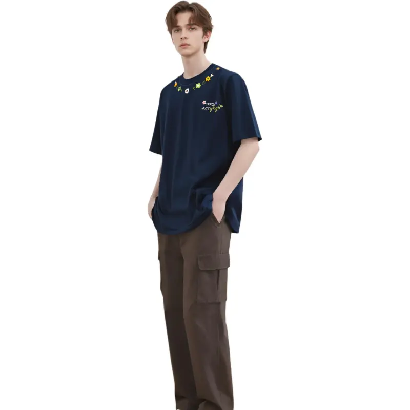 YK&YB T Shirts Unisex Navy Blue-4