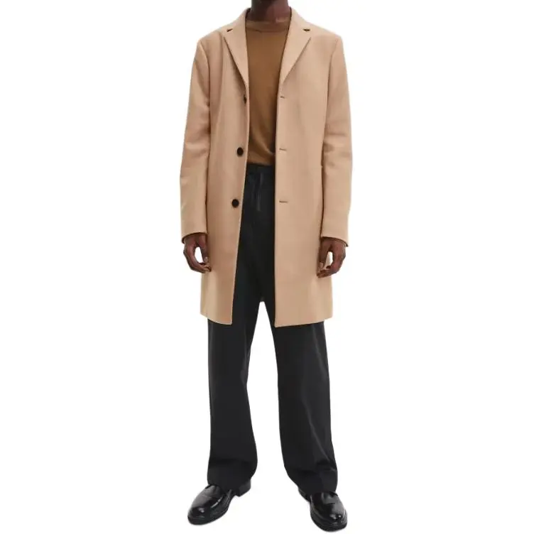 Calvin Klein Coats Men Camel-4