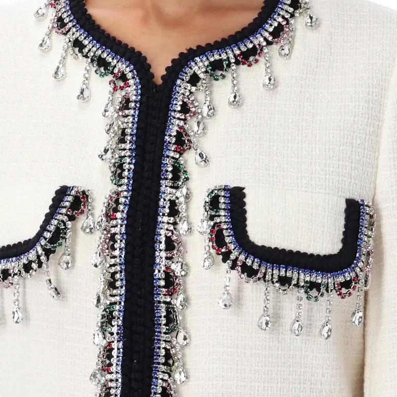 DSQUARED 2 Crystal embellished Cropped Jacket-1