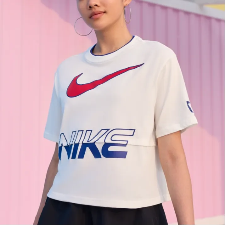 Nike T Shirt Women's Sail White-5