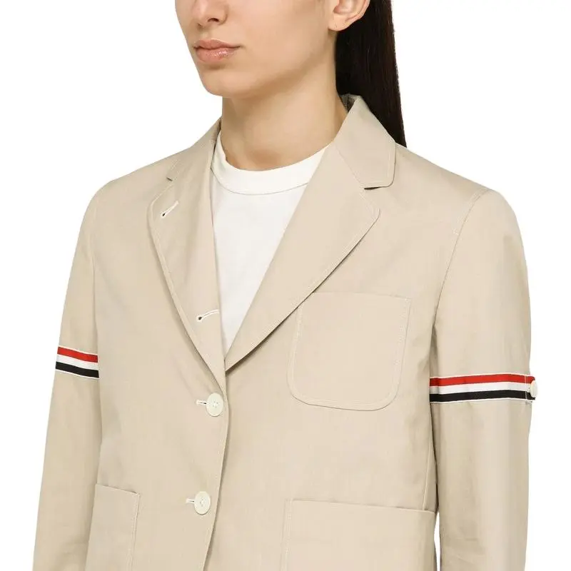 THOM BROWNE Single Breasted Cropped Jacket-4