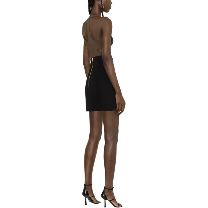 BALMAIN High waisted Wool Miniskirt-3