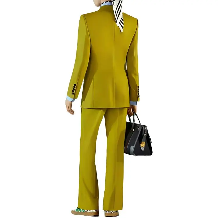 GUCCI SS22 Business Suits Coats Men's Yellow Green-3