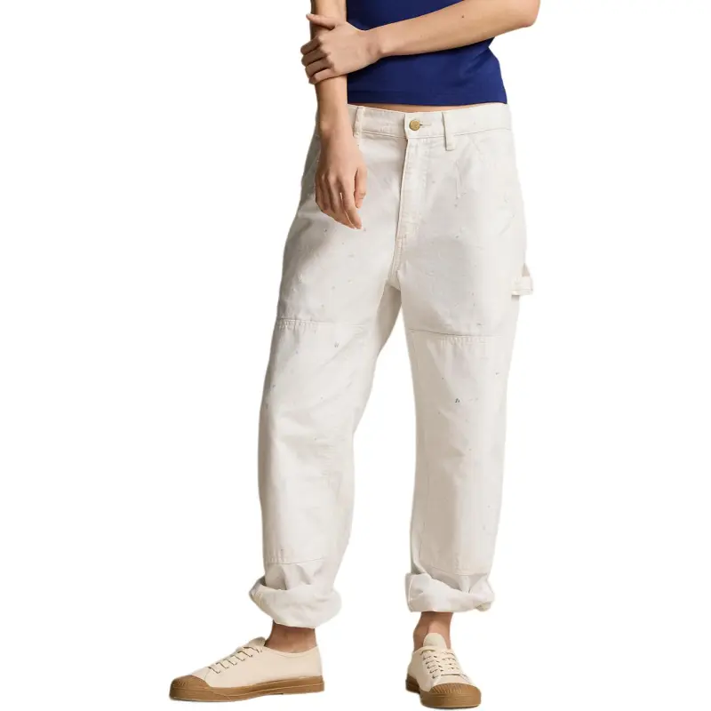 Polo Ralph Lauren Paint-Splatter Utility Pant Cargo Pants Women's White-2