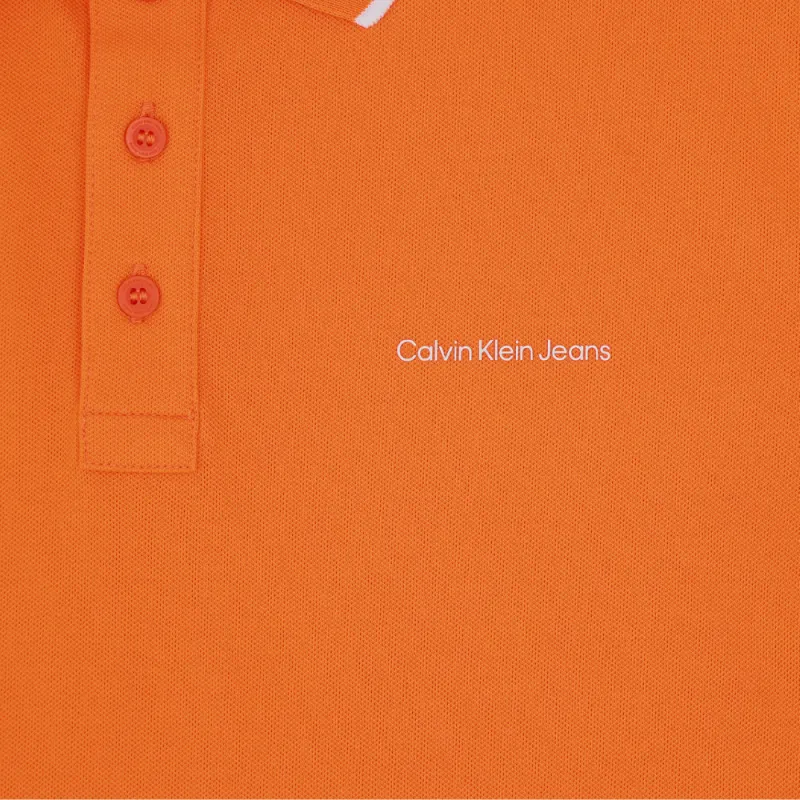 CALVIN KLEIN Polo Shirt Men's Orange-3
