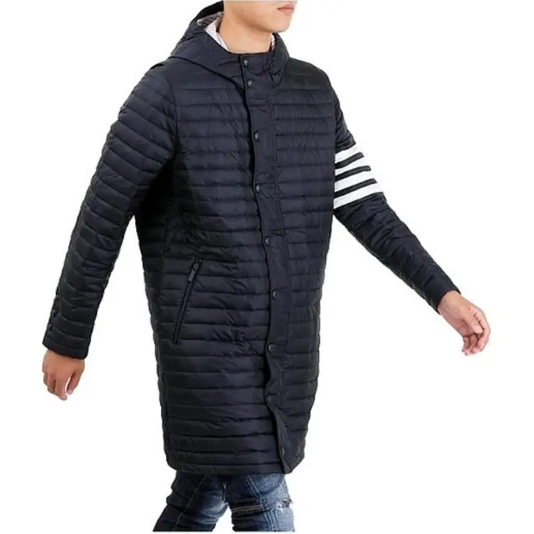 THOM BROWNE 4 Bar Hooded Down Coat-4