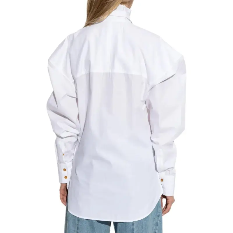 Vivienne Westwood Logo Embroidered Curved Hem Shirt-3