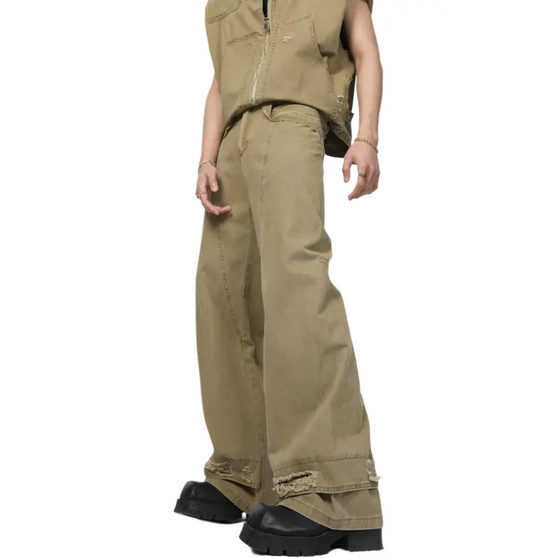 Concubine Zhu Jeans Unisex Khaki-2