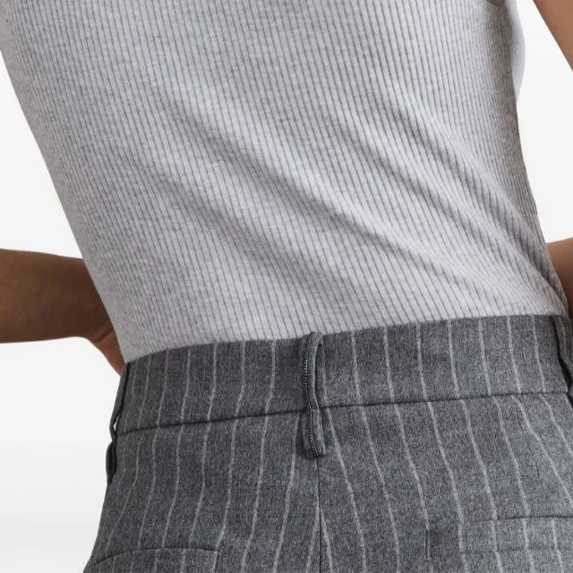 Brunello Cucinelli Pinstriped Wool Trousers-4
