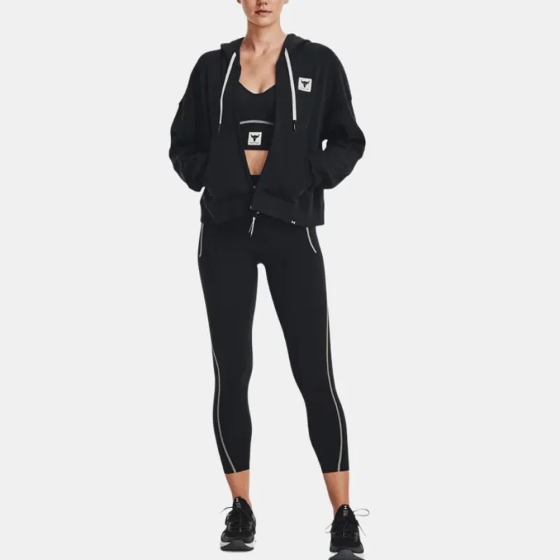 Under Armour Project Rock Fleece Sweatshirt Women's Black-4