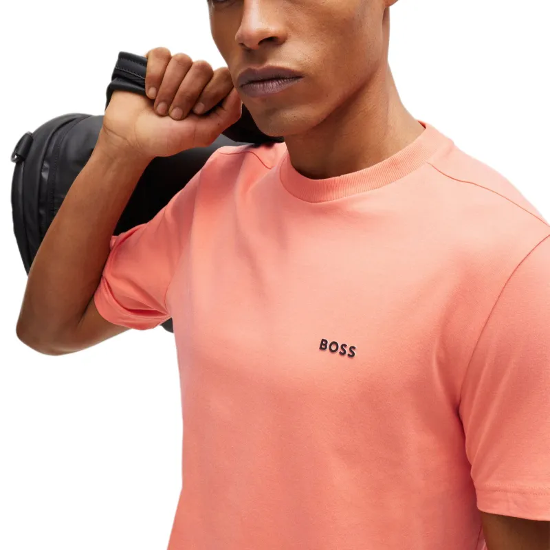HUGO BOSS Logo print Cotton T shirt-4