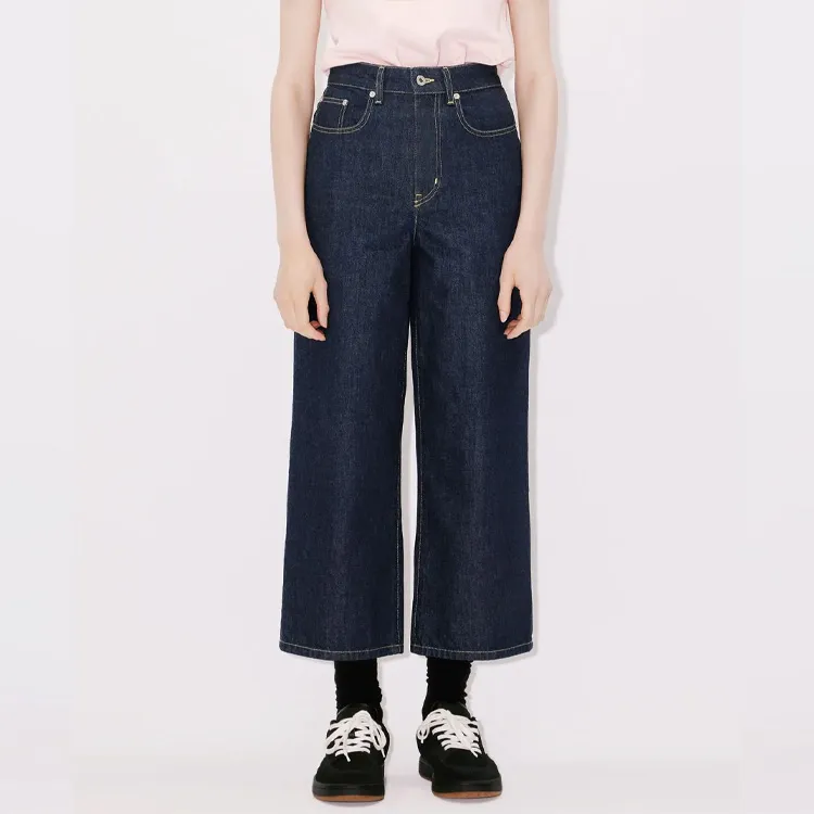 KENZO Sumire Cropped Wide Leg Jeans-3