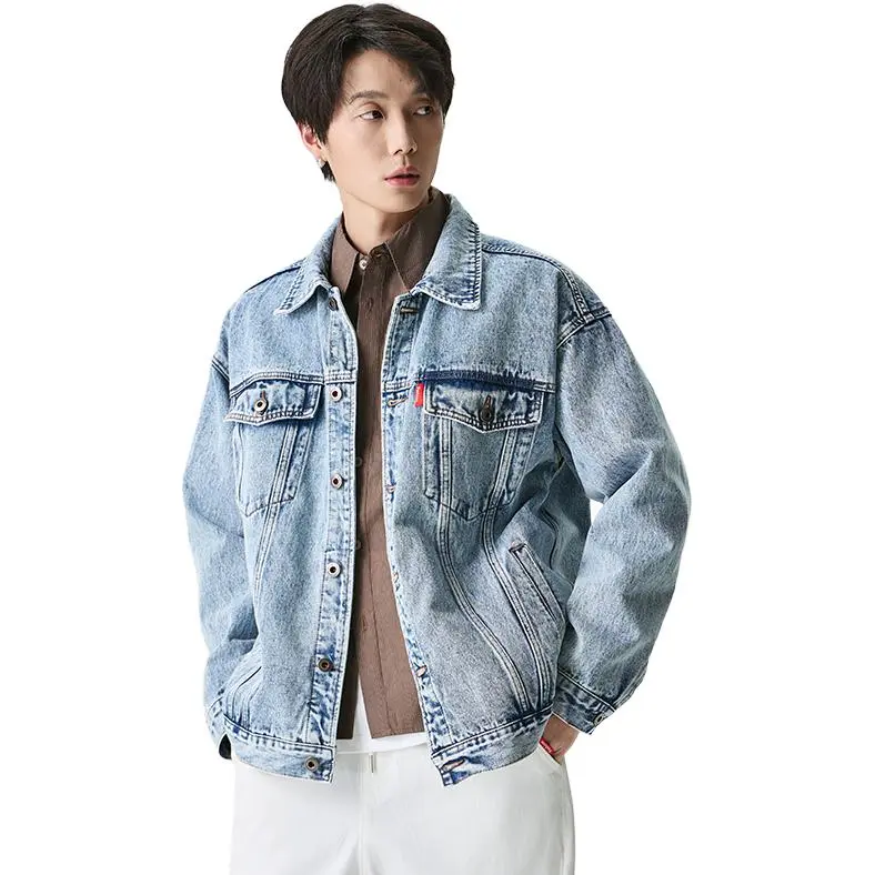 JASONWOOD Cowboy On The Run Denim Jacket Unisex Bleached White Blue-3