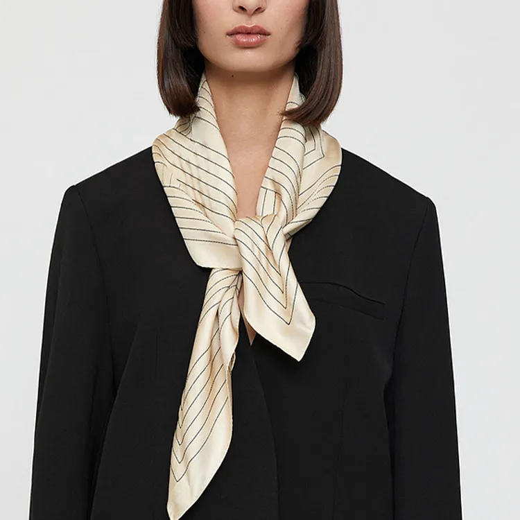 TOTEME Striped Embroidered Silk Scarf-2