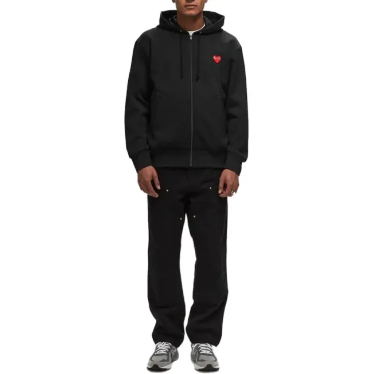 CDG Play Sweatshirt Jacket Men's Black-3