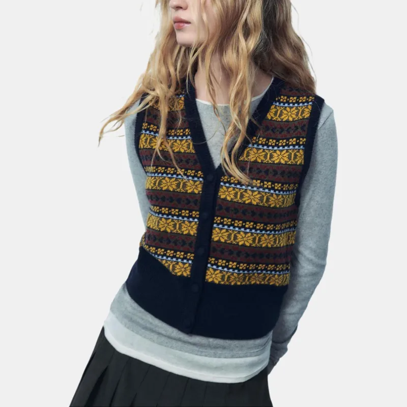 ZARA Vests Women's Multicolor-4