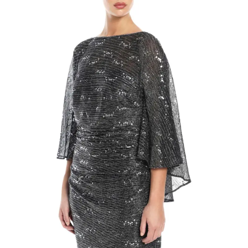 Talbot Runhof Kosha 1 Cape-sleeve Gown-4