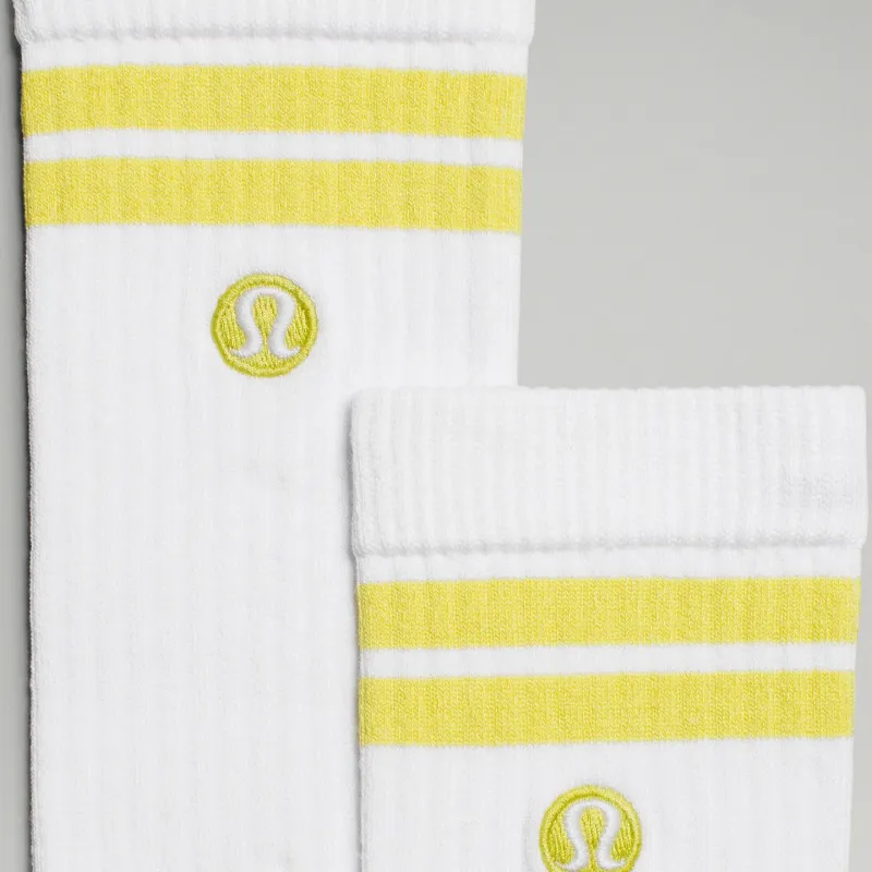 Lululemon Daily Stride SS24 Mid Calf Socks Men's 1 Pack White-1
