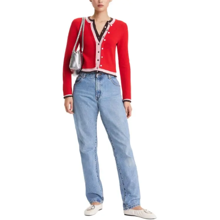 TORY BURCH SS23 Cashmere Sweater Women's Red-1