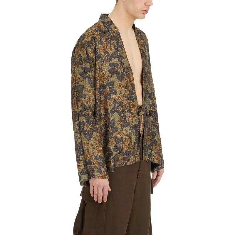 UMA WANG Floral Print Tie Jacket-3