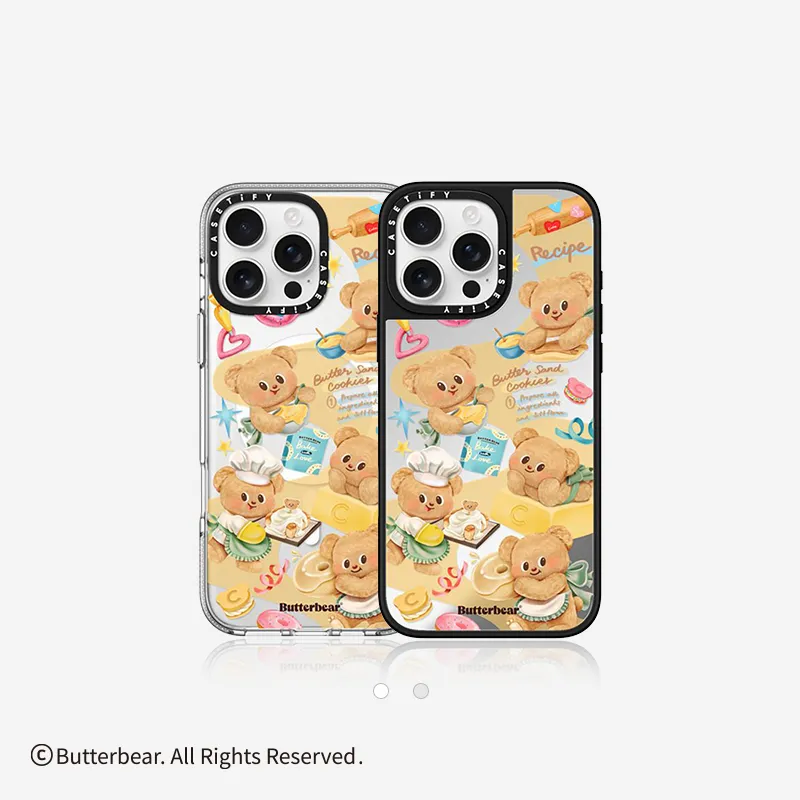 CASETIFY x Butterbear TPU Material Impact Resistant Phone Cases Compatible With IPhone 16/15 Collection Cute Style-4